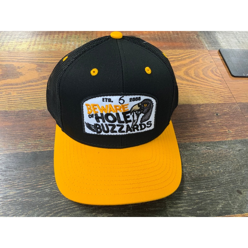 6th Sense Hat - Beware of Hole Buzzards - Black/Yellow