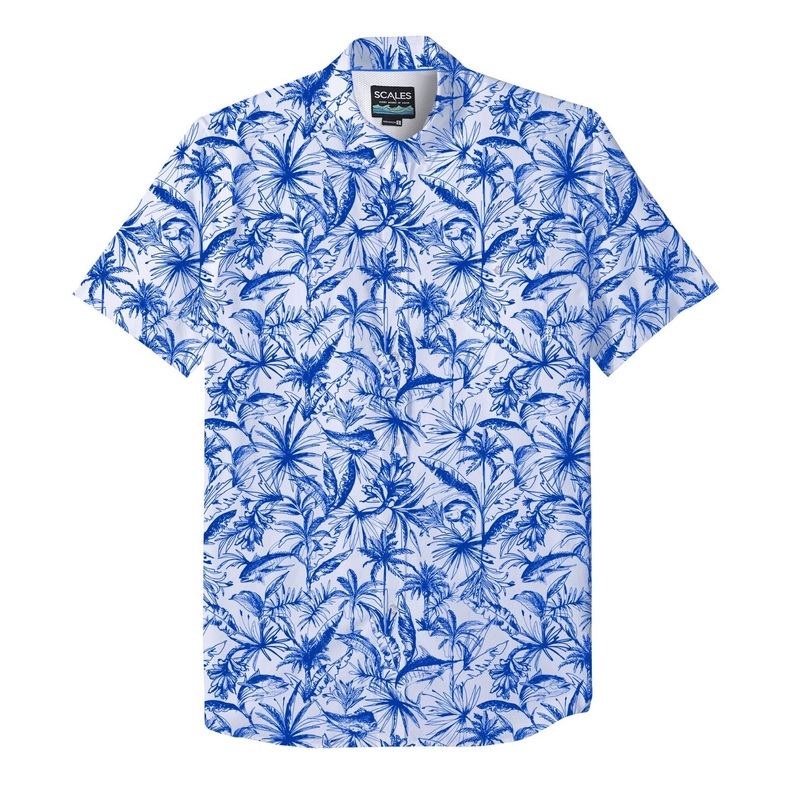 SCALES Loose Lines Button Down Short Sleeve Shirt