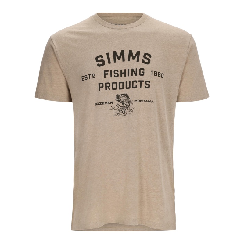 SIMMS M'S STACKED LOGO BASS T-SHIRT