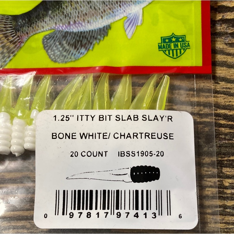 Bobby Garland Itty Bit Slab Slayer 1.25" Bone White Chart