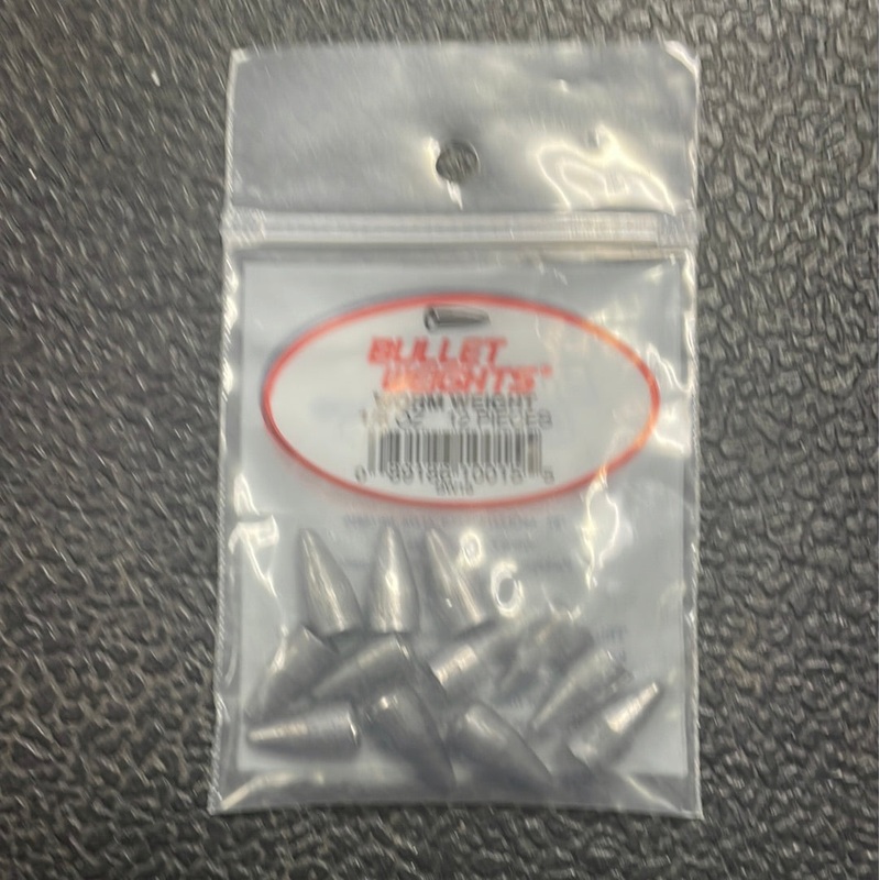 Bullet Weight Worm Weight 1/8 oz 12 Pieces