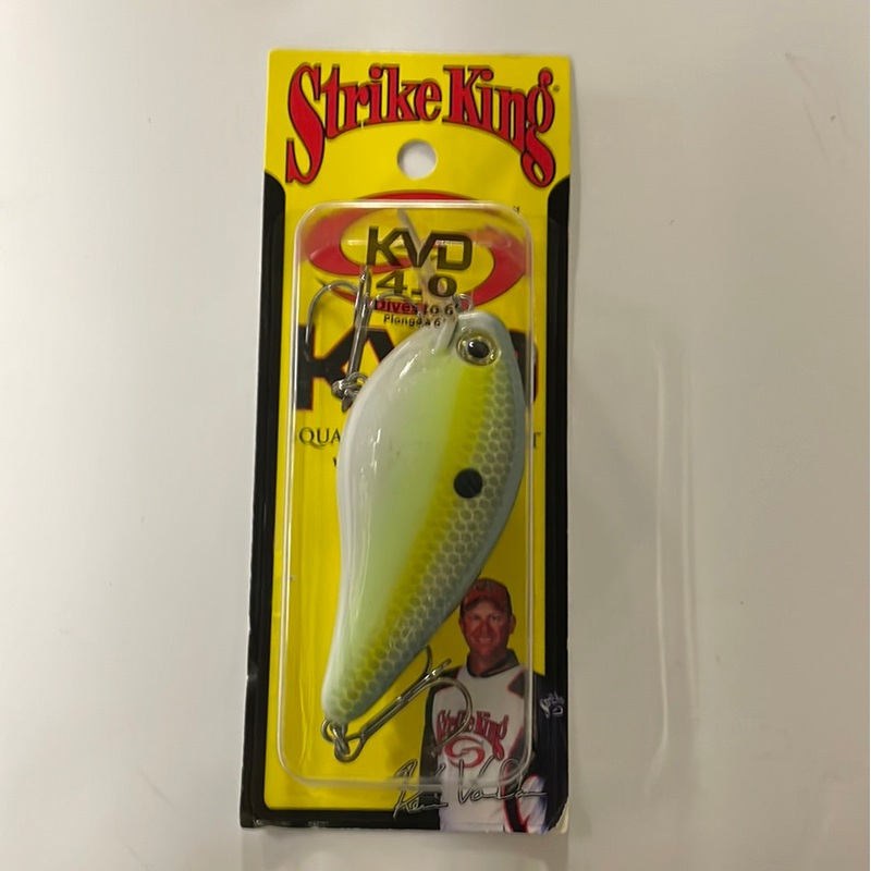 Strike King KVD 4.0 Dives to 6 Chartreuse Sexy Shad