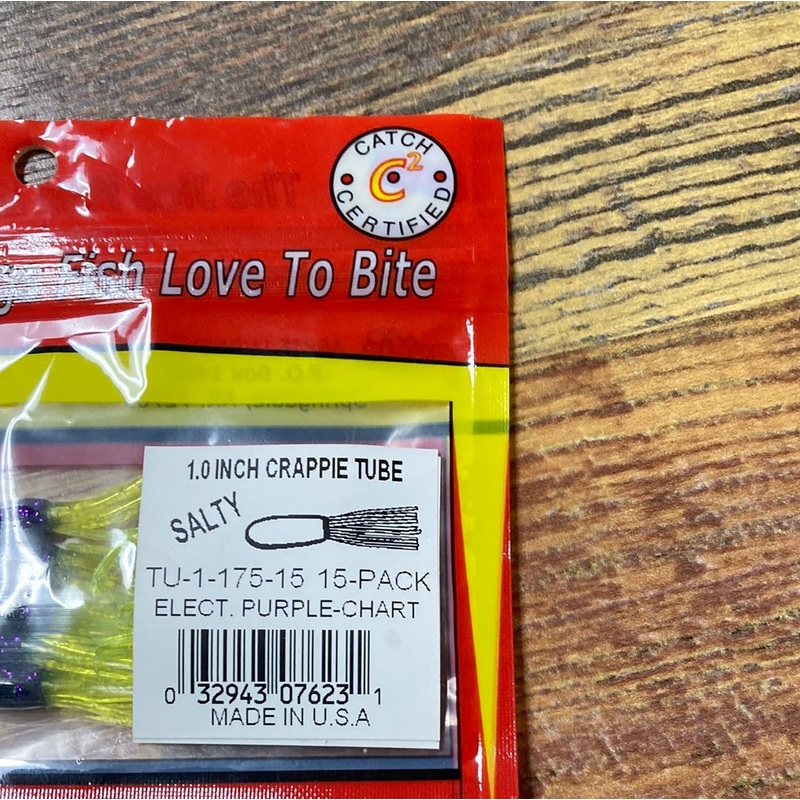 Arkie 1.0 Crappie Tube Electric Purple-Chart