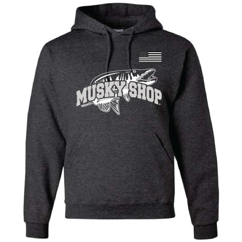 Musky Shop Jerzees NUBlend Black Heather Grey Hoodie