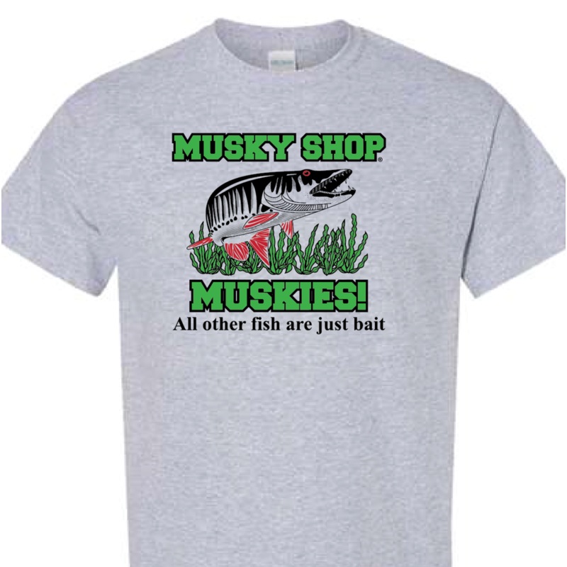 Musky Shop All Other Fish Cotton T-Shirt Gray