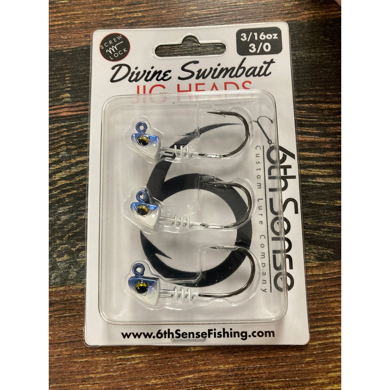 6th Sense Divine Swimbait Jig Heads 3/16 oz. 3/0  Baby Shad