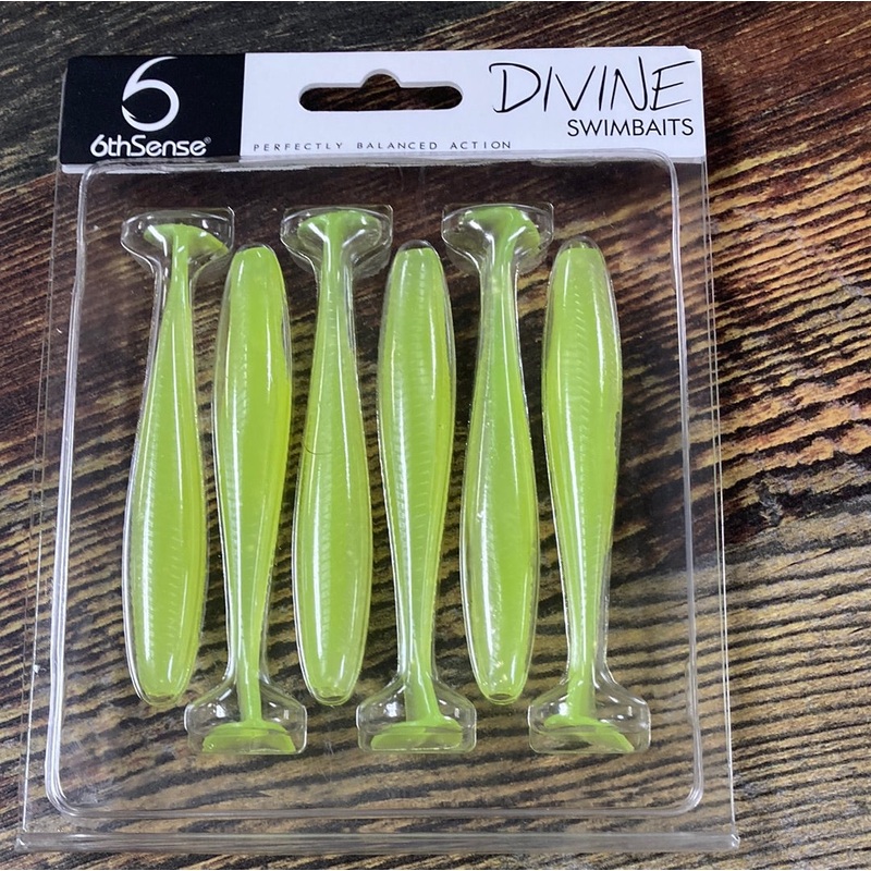 6th Sense Divine Swimbaits 3.8" Chartreuse Flash