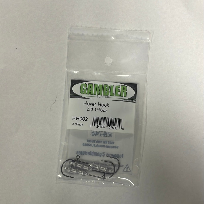 Gambler Hover Hook 1/16 oz. 2/0 Chrome