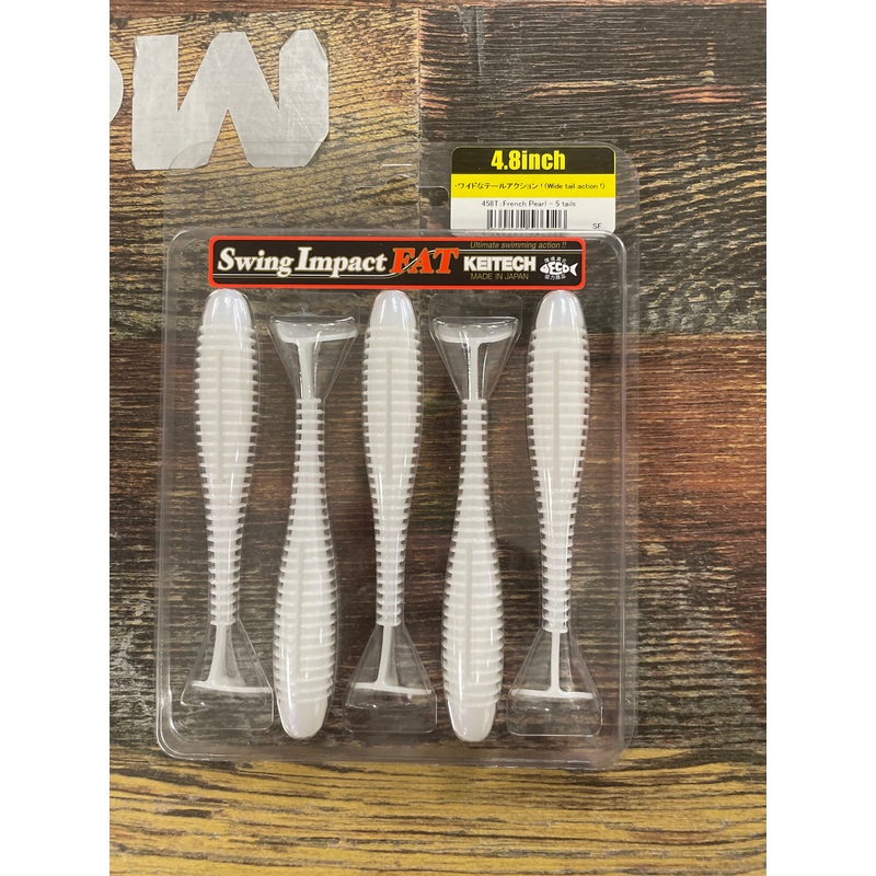 Keitech Fat Swing Impact 4.8" French Pearl