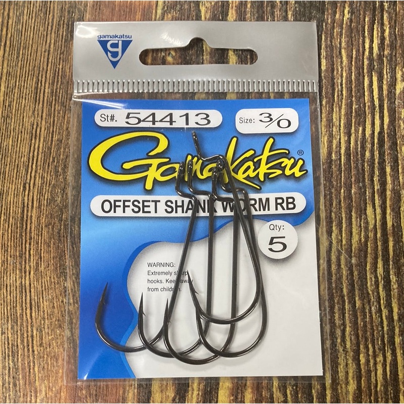Gamakatsu Offest Shank Shank Worm RB 3/0