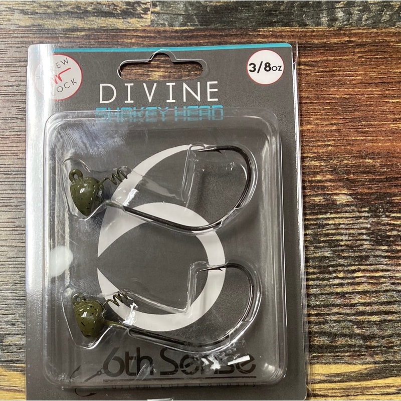 6th Sense Divine Shakey Heads 3/8 oz. Green Pumpkin