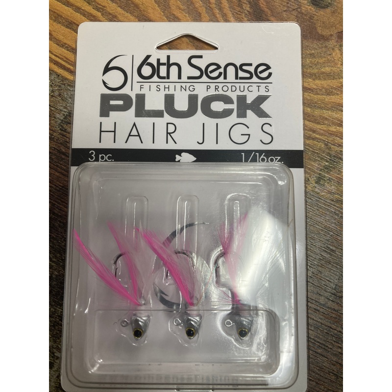 6th Sense Pluck Hair Jigs 1/16 oz. Gum Minnow