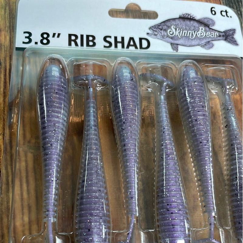 Skinny Bear 3.8" Rib Shad - Texas Shad