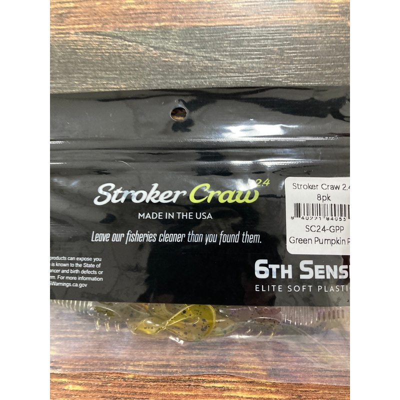 6th Sense Stroker Craw 2.4 Green Pumpkin Pro