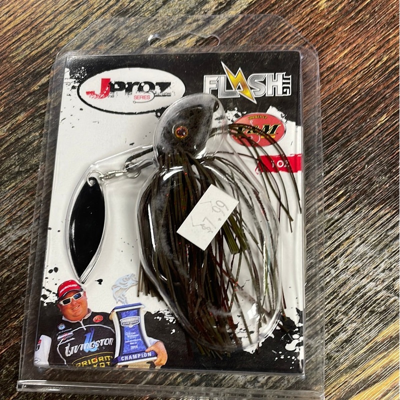 V&M JPROZ Flash Jig 1 oz. Green Pumpkin