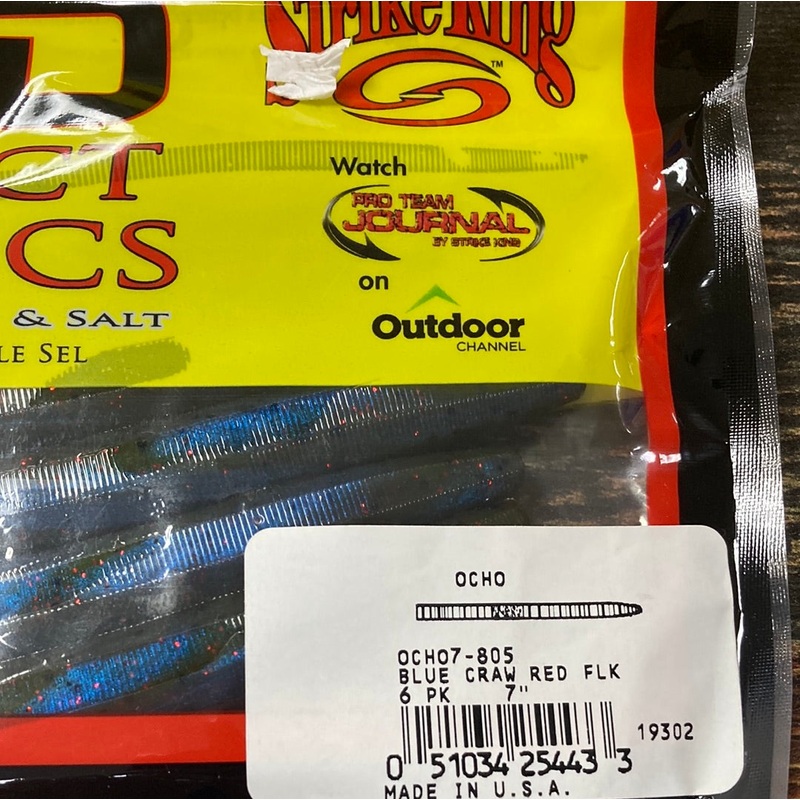 Strike King KVD Ocho 7 Blue Craw Red Flake