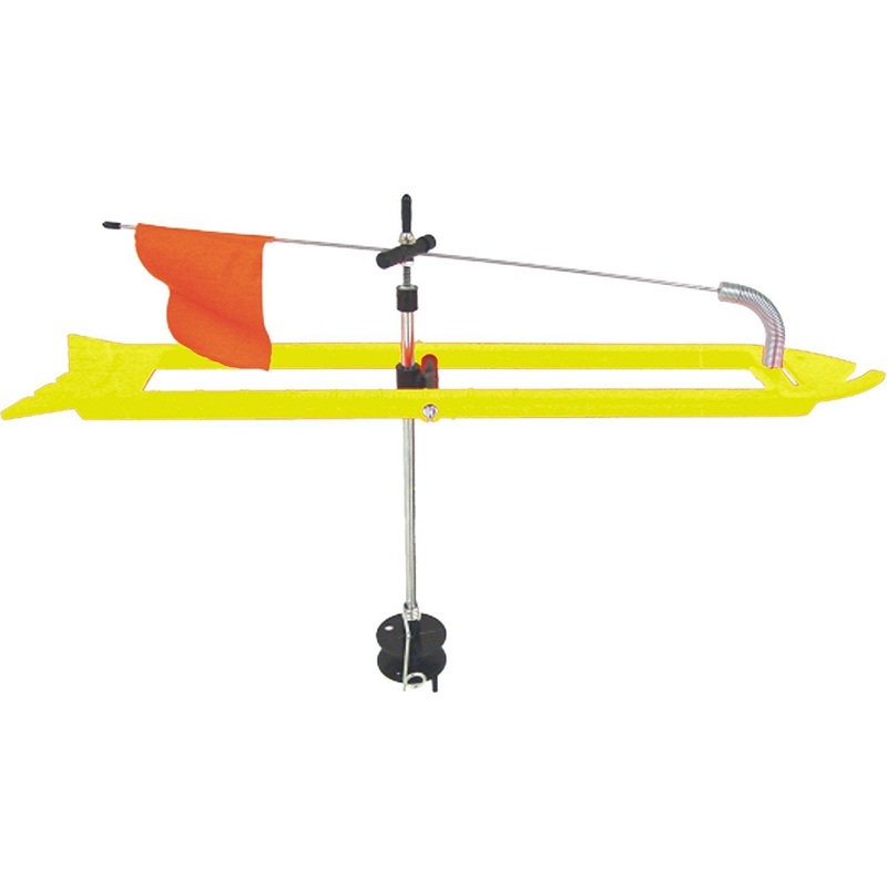 HT ICM-200 Iceman Ice Fishing Tip-Up, 200-Feet, Orange w/Ruler