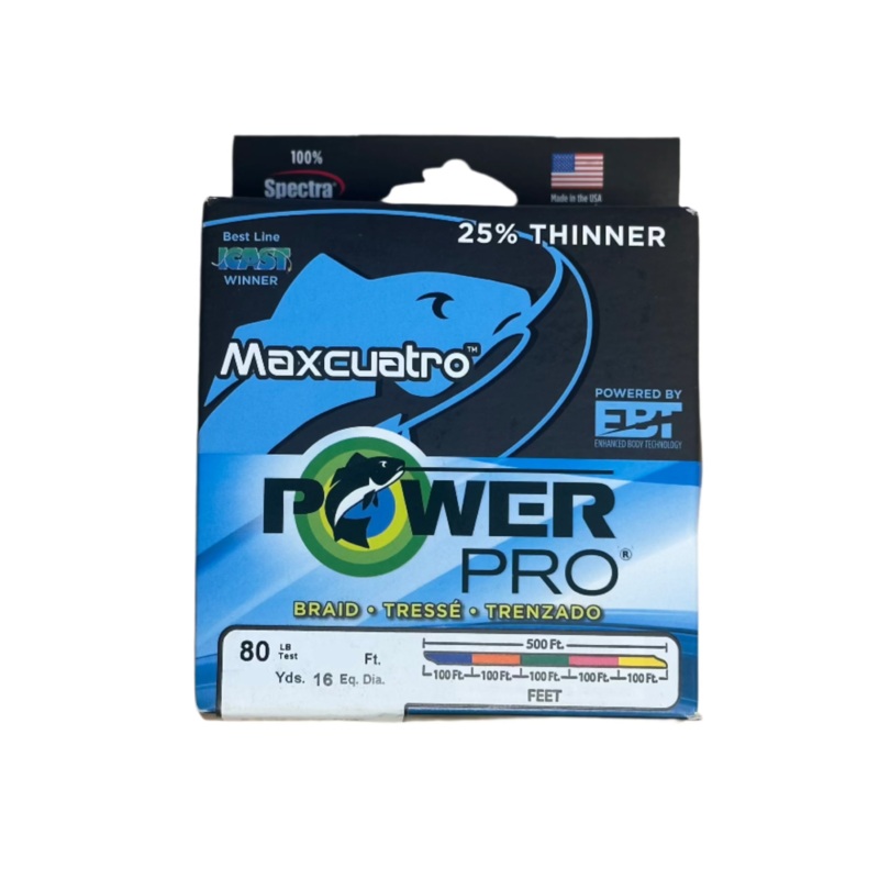 Power Pro Maxcuatro Metered Braided Line 500 Yards
