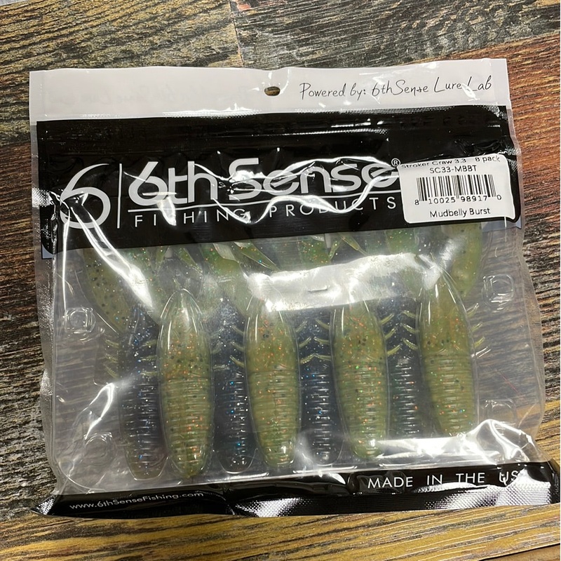 6th Sense Stroker Craw 3.3 Mudbelly Burst