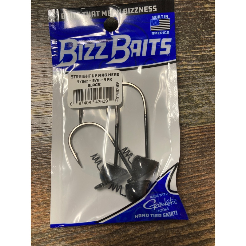Bizz Baits Mag Shakey Heads 3/8 oz. 5/0 Black