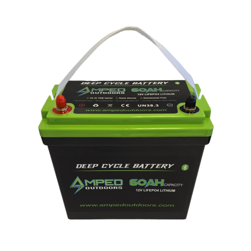 60Ah Lithium (LiFePO4) 12.8V Battery- Bluetooth - IP67 Waterproof - Kayak Edition