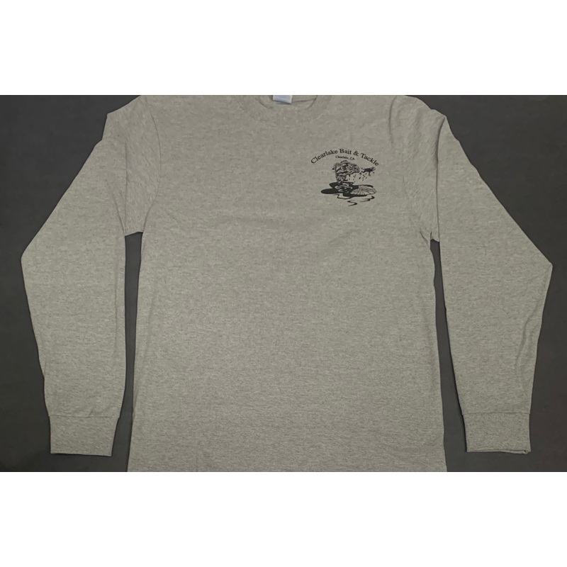Clearlake Bait & Tackle Long Tee-Grey