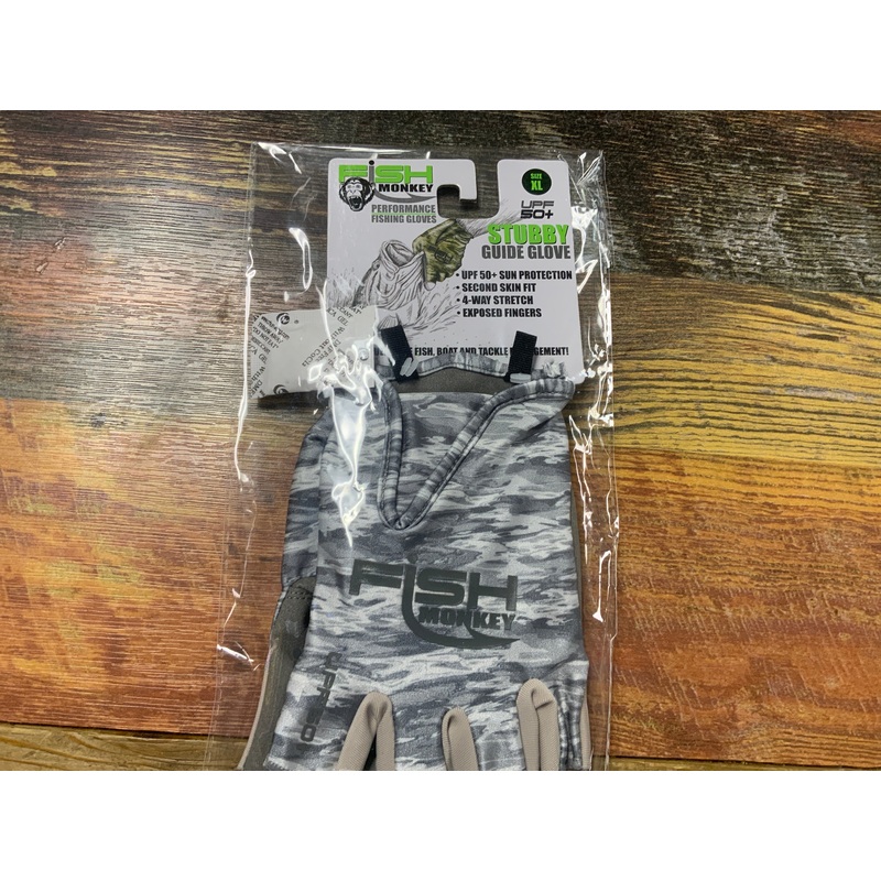 Fish Monkey Stubby Gloves - XL - Grey Water