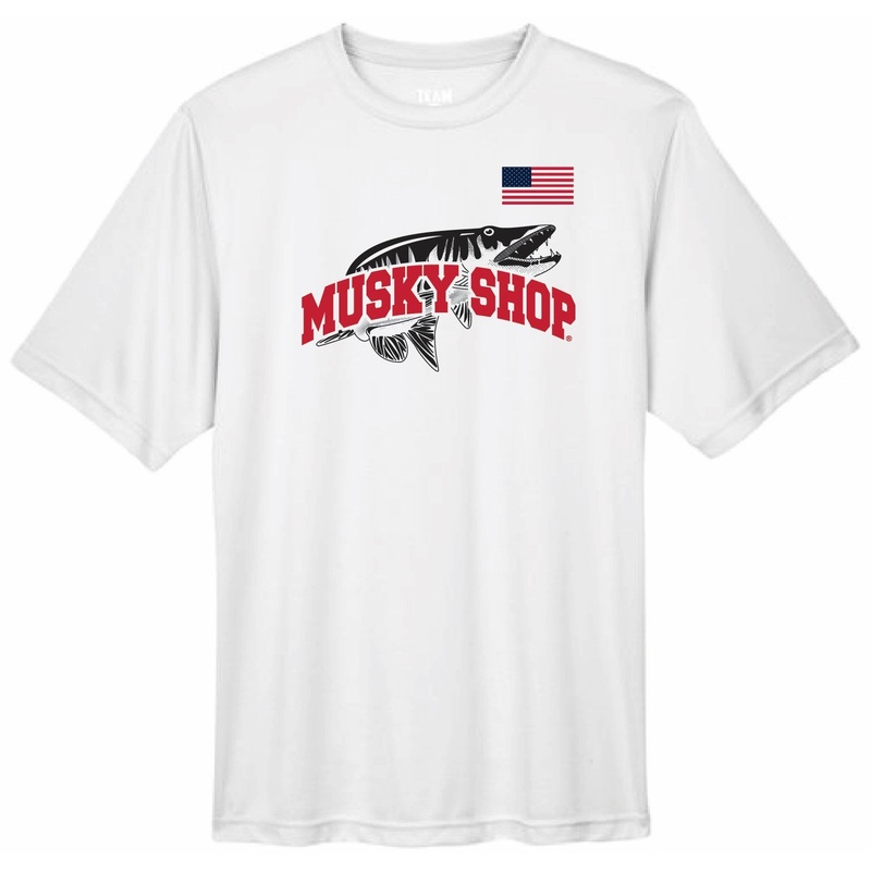 Musky Shop Team 365 Performance T-Shirt White-Red