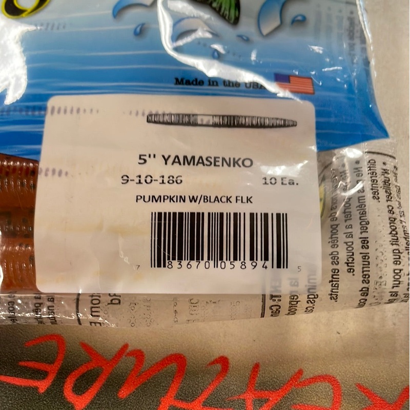 Yamamoto Senko 5" Pumpkin w/ Blk Flk