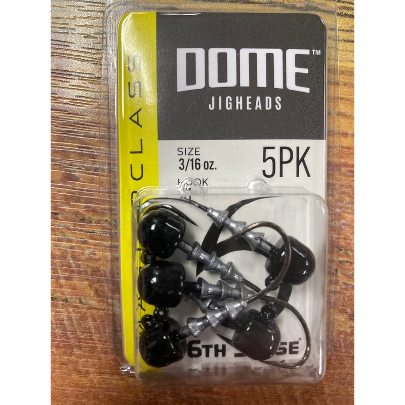 6th Sense Dome Jig Heads 3/16 oz. #1 Hook - Black