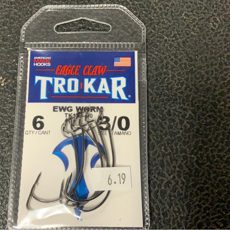 Eagle Claw Tro Kar EWG Worm Hook 3/0