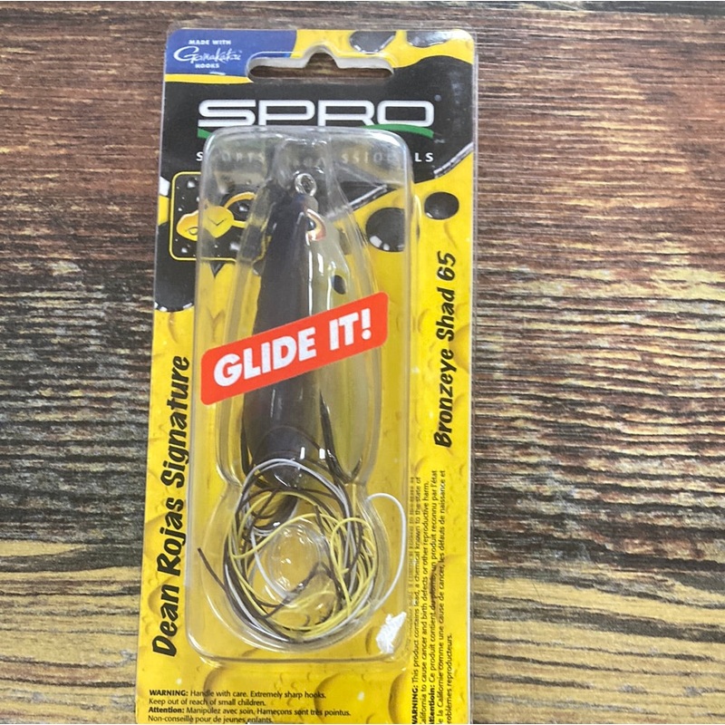 Spro Glide 65 Bronzeye Shad . Clear Chartreuse