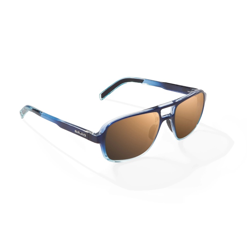 Bajo 12 South Sunglasses - Blue Sky Gloss Frame / Copper Polycarbonate Lens