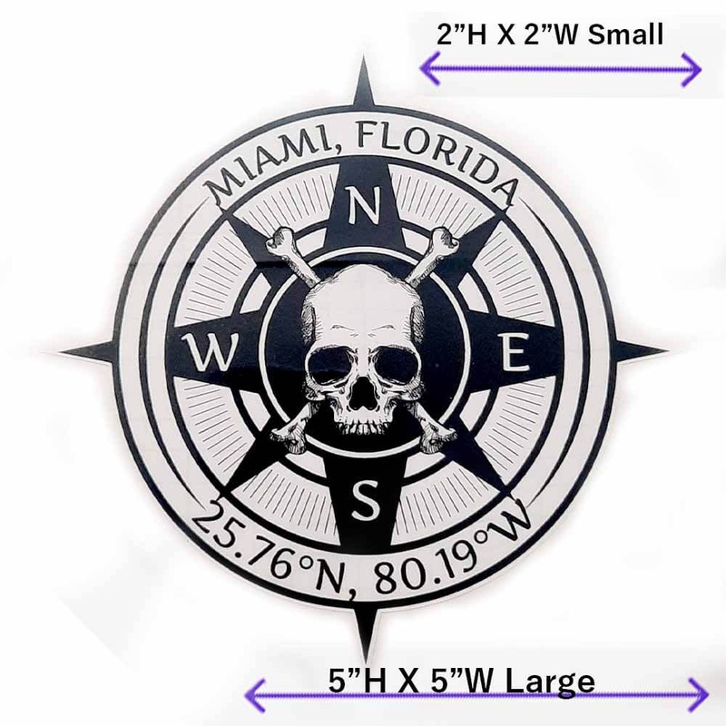 Compass Skull Decal