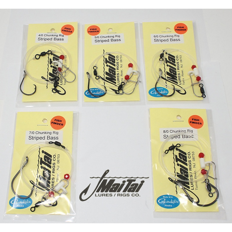 MaiTai Striped Bass Chunking Rig With Fish Finder