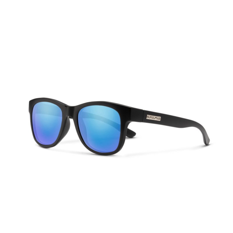 Suncloud Leeway - Matte Black + Polarized Blue Mirror Lens