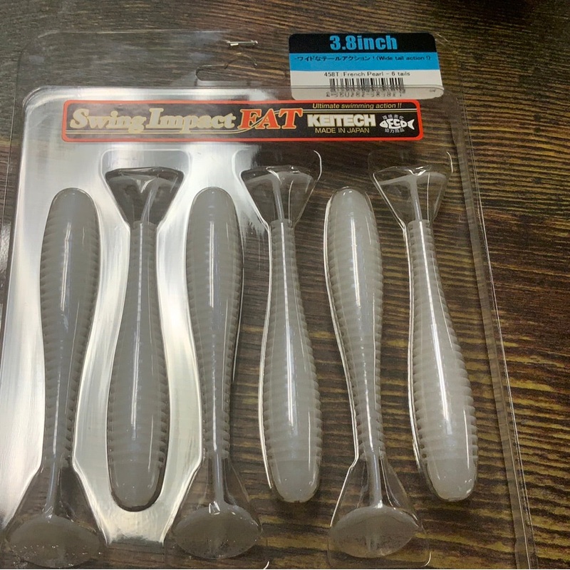 Keitech Fat Swing Impact 3.8" French Pearl