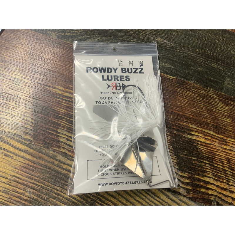 Rowdy Buzz Lures 1/2 oz. White