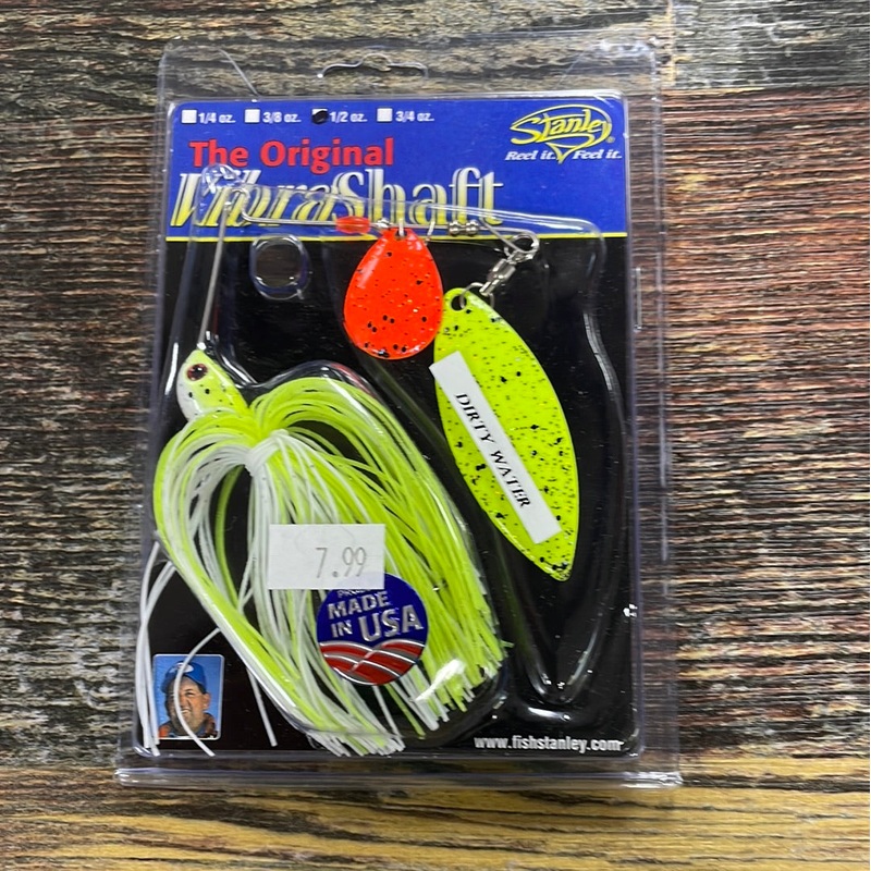 Stanley Vibra Shaft Spinnerbait 1/2 oz. Dirty Water Chart/White