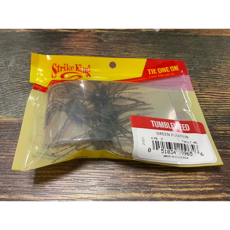 Strike King Tumbleweed Salted 3" Green Pumpkin