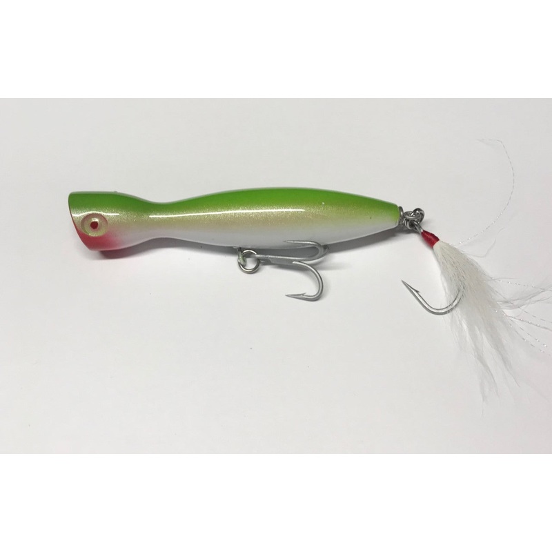Super Strike 2 3/8 oz Little Neck Popper Neon Green White