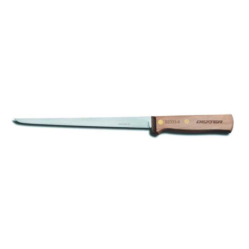 Dexter Traditional 9" Thin Flexible Fillet Knife, Rosewood Handle, Clam
