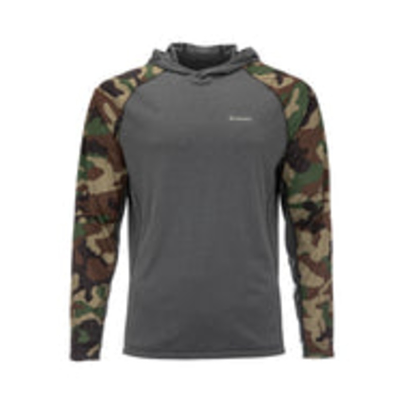 Simms Ms Solarflex Hoody-Woodland Camo/CarbonHeather