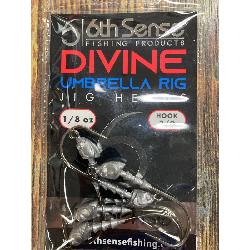 6th Sense Divine Umbrella Jig Heads 1/8 oz. 3/0 Lead