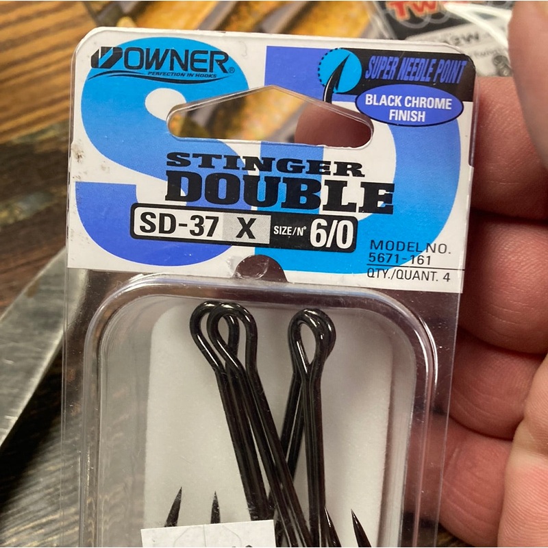 Owner Stinger Double SD-37 - 6/0 Chrome Black