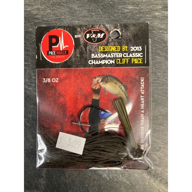 V&M Adrenaline Flippin Jig. 3/8 oz. Green Pumpkin