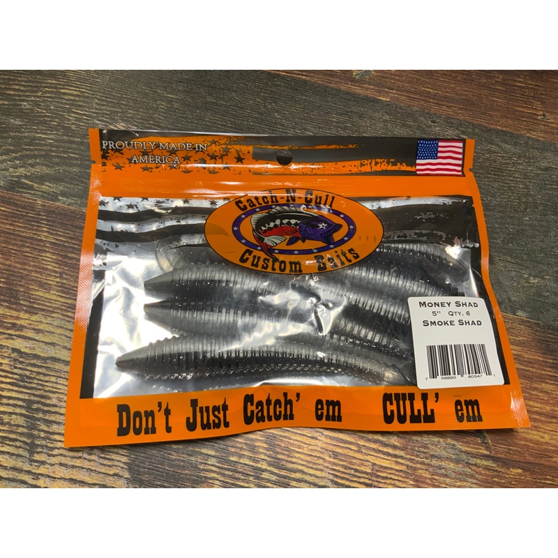 Catch-N-Cull Money Shad 5" Smoke Shad