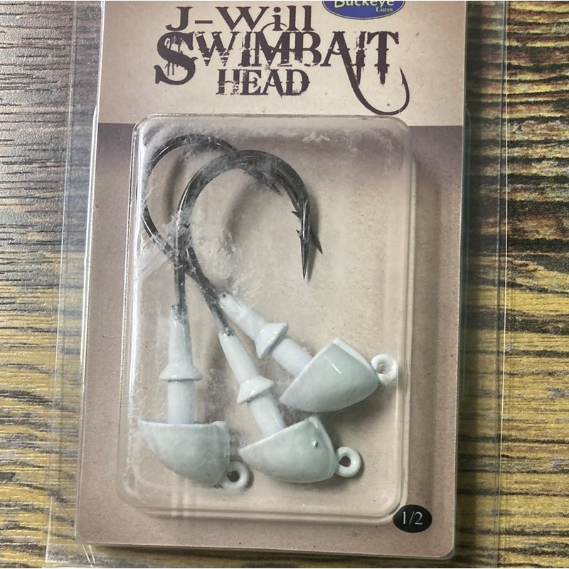 J-Will Swim Bait Head 1/2 oz Pearl