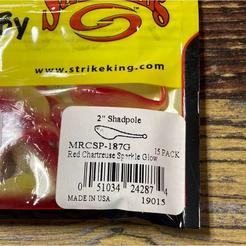 Mr Crappie 2 Shadpole Red Chart Sparkle Glow