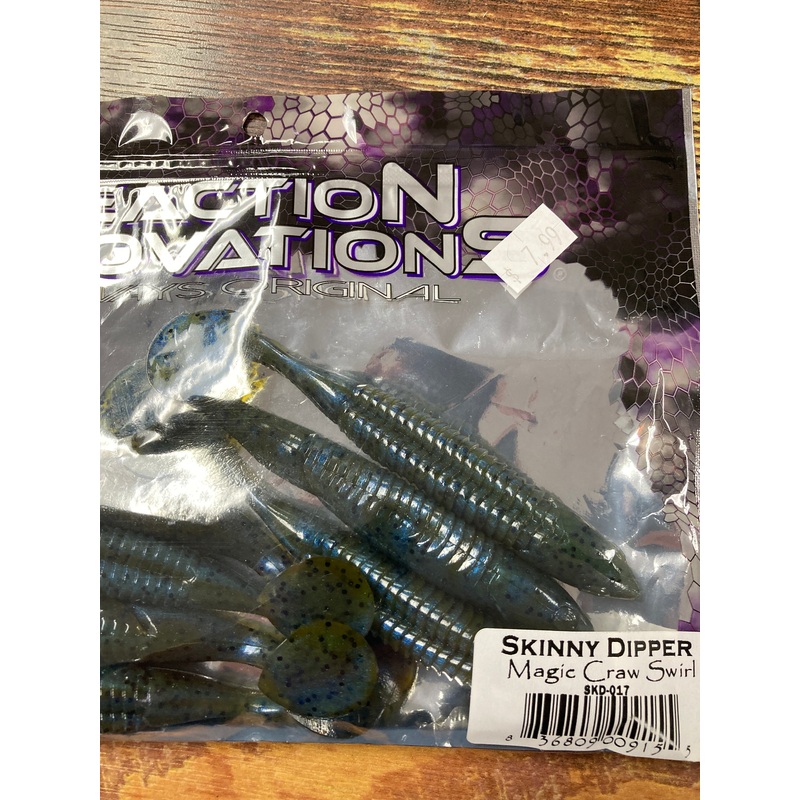 Reaction Innovation Skinny Dipper - Magic Craw Swirl